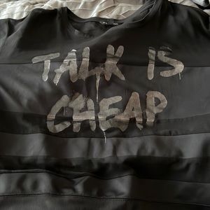 Rock & Republic Long Sleeve Scuba Material and Mesh Shirt Sz